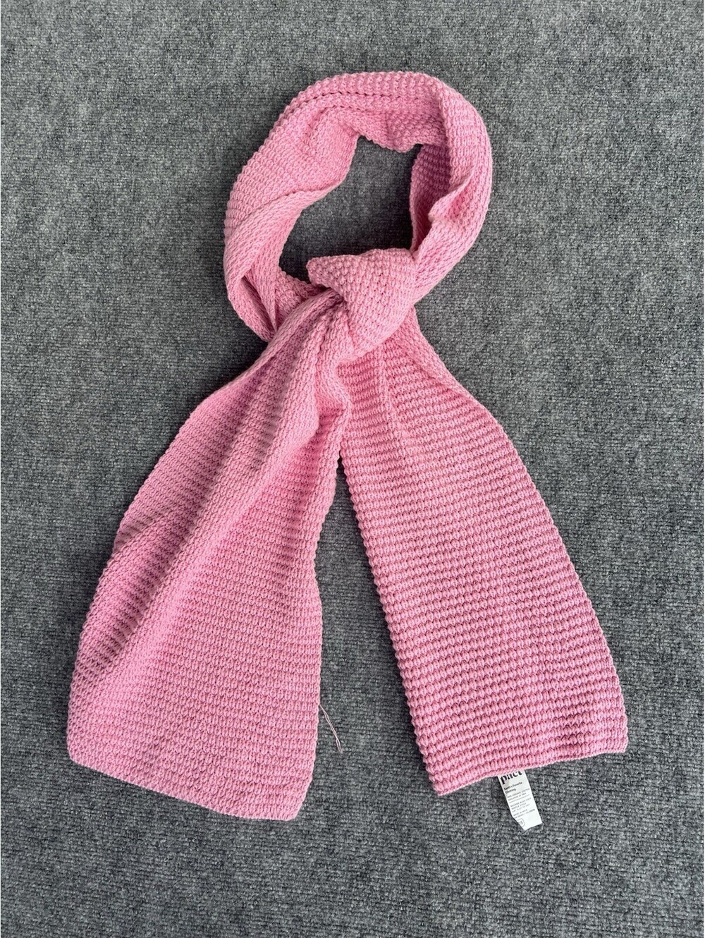 Pact Organic Cotton Scarf Waffle Pink Knit Scarf 78” X11”